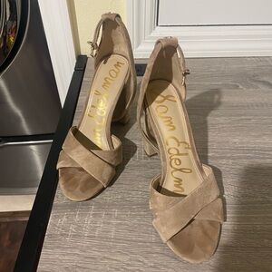 Velvet Beige Sam Edelman Heels